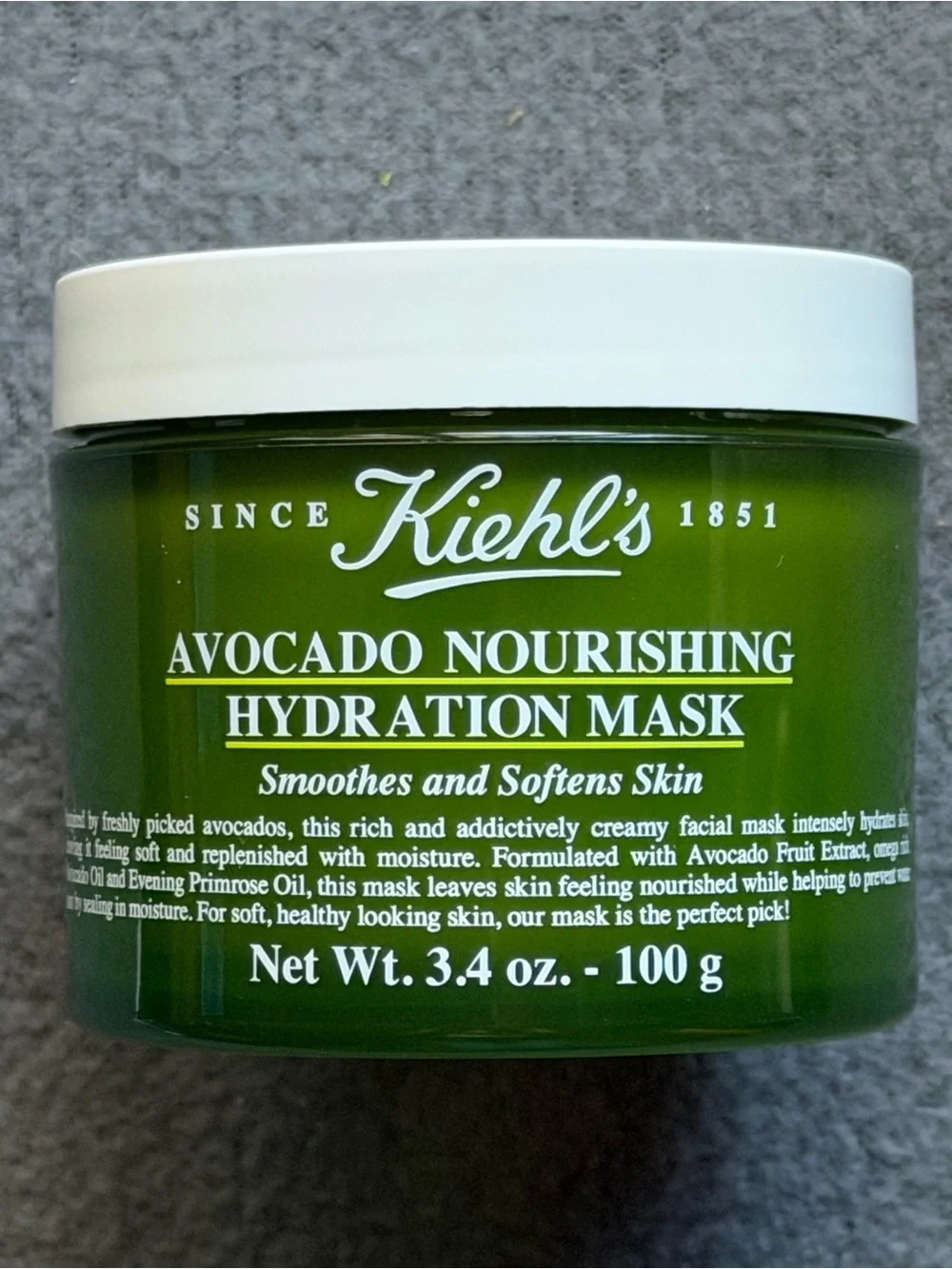 Kiehl's Avocado Nourishing Hydration Mask — 3.4 oz large size